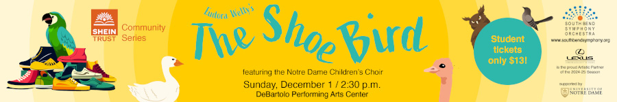 The Shoe Bird, December 1st at 2:30pm at deBartolo Performing Arts Center